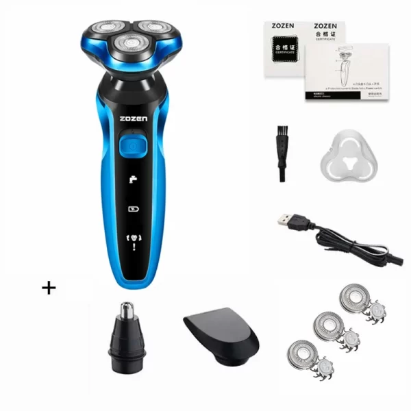 Barbeador Elétrico Barbeador Elétrico Máquina de Cortar Pelos Corporais Máquina de Barbear para Homens Mulheres Máquina de Cortar Barba Rotativa Aparador À Prova D'água - Imagem 11