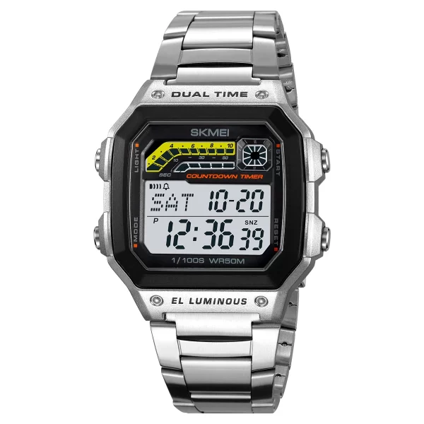 Skmei Men Military Countdown Chrono Stopwatch Wristwatch 5Bar Waterproof Alarm Clock Back Light Digital Sport Watch Reloj Hombre - Imagem 9