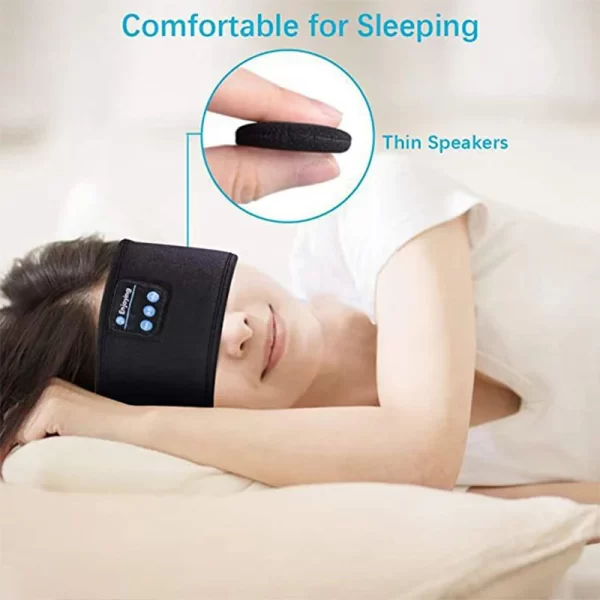 Bluetooth Wireless Headphones Sleep Eye Mask Headset Soft Elastic Comfortable Sports Headband Bluetooth Music Earphone - Imagem 2