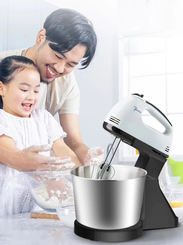 110V/220V Stand Food Mixers Kitchen Electric Food Blender Desktop Egg Whisk Cream Cake Dough Kneader Milk Frother Food Processor - Imagem 2