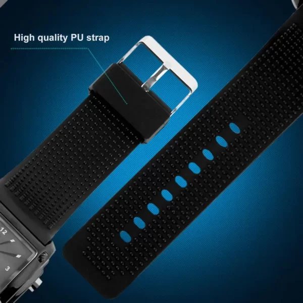 Men Electronic Watch LED Adjustable Strap Waterproof Night Light High Accuracy Legible Decorative Couple Sports Wristwatch - Imagem 3