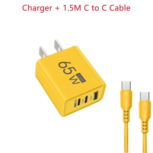 65w gan usb carregador rápido tipo c pd carregador de carregamento rápido adaptador de alimentação do telefone móvel para iphone 14 15 pro xiaomi samsung oneplus - Imagem 14