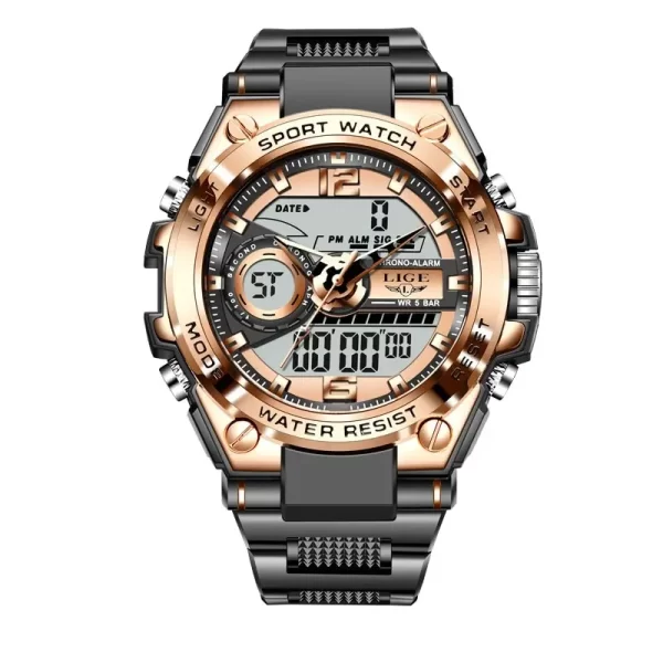LIGE Men Military Watch Digital 50m Waterproof Wristwatch LED Quartz Clock Sport Watch Male Big Watches Men Relogios Masculino - Imagem 9