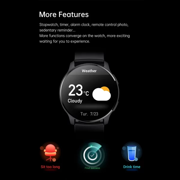 Fashion Smart Watch Plus 1.32" Screen For Men's And Women's Bluetooth Call Arterial Pressure Blood Oxygen Business Watches 2025 - Imagem 5
