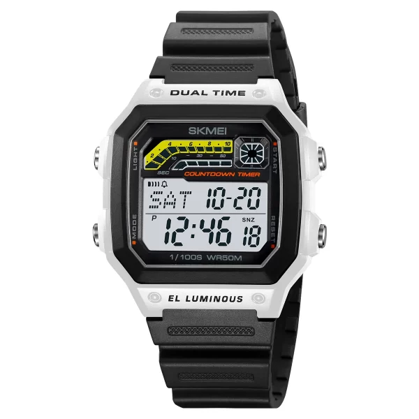 Skmei Men Military Countdown Chrono Stopwatch Wristwatch 5Bar Waterproof Alarm Clock Back Light Digital Sport Watch Reloj Hombre - Imagem 7