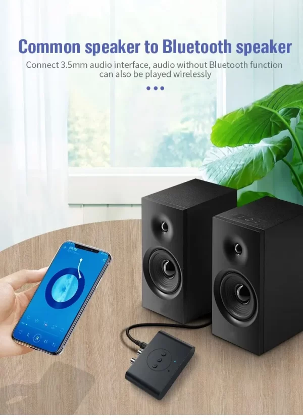 Bluetooth 5.0 Audio Receiver U Disk RCA 3.5mm 3.5 AUX Jack Stereo Music Wireless Adapter with Mic For Car Kit Speaker Amplifier - Imagem 5