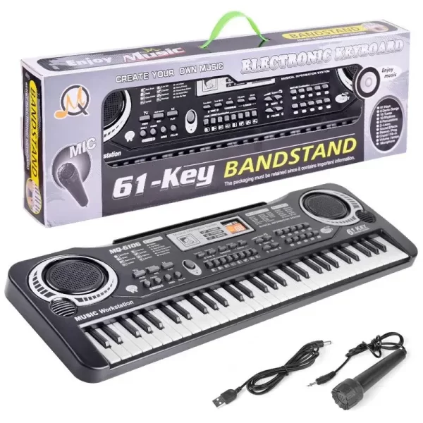31/61 Keys Children Electronic Keyboard Piano with Microphone Beginner Musical Instrument Organ Educational Toys Gift for Kids - Imagem 5