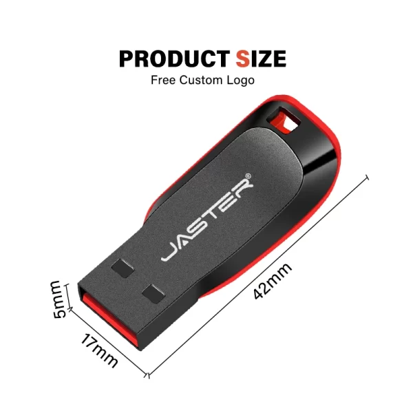 Pen drive USB de plástico JASTER 128 GB, chaveiro, Memory Stick, 64 GB, mini pen drive, 32 GB, preto, presente criativo para empresas, 16 GB, 8 GB, 4 GB - Imagem 2
