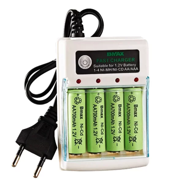 R$ 17,99R$ 46,1461% de desconto
Compra internacional, +R$ 9,04 de imposto estimado 
Carregador de pilhas AA/AAA com 4 compartimentos 220V para bateria recarregável de 1,2V, carregador rápido com adaptador de proteção de capa, acessório - Imagem 3