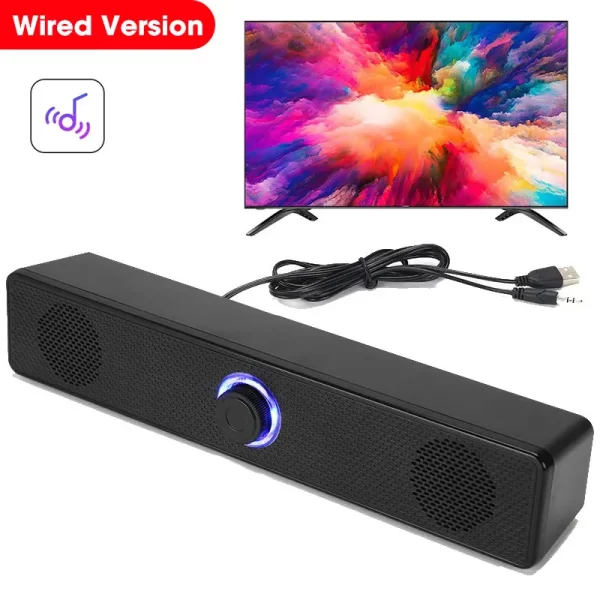Bluetooth 4D Surround Speaker Home Theater Sound System Computer Soundbar For TV Subwoofer Wired Stereo Strong Bass - Imagem 7