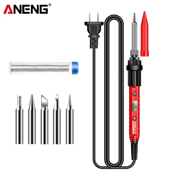 ANENG SL104/SL105 Electric Soldering Iron Professional Digital Display Adjustable Temperature Portable Kit Welding Solder Repair - Imagem 7