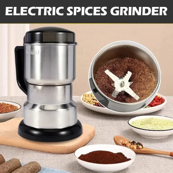 400W 304 Stainless Electric Grinder Eight Page Blade Electric Fast Grinding Multifunction Smash Machine Rice Beans Home Blender - Imagem 2