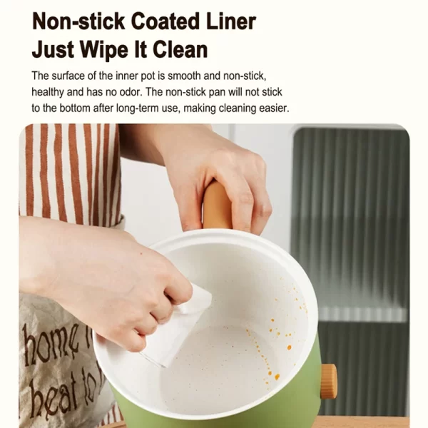 Electric Cooker Kitchen Appliance Double Layer Home for Hot Pot Cooking Soup Heater Multifunction Cooker Mini Non-stick Pan Pots - Imagem 5