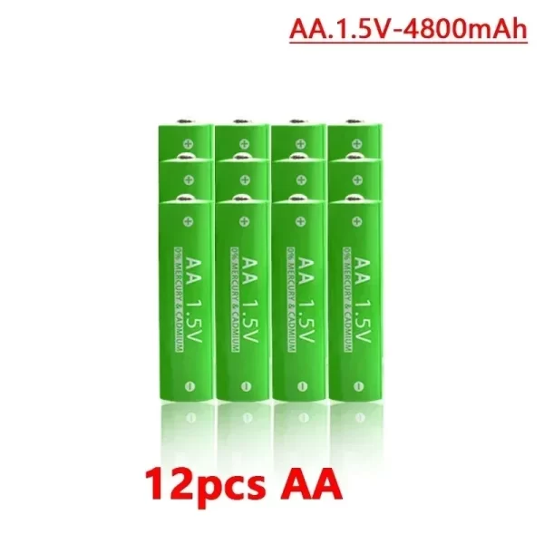 1.5V Rechargeable AA  AAA 4.8-3.8Ah Battery For Torch Toys Clock MP3 Player Replace Ni-Mh Battery Delivery within 15-25 days - Imagem 17