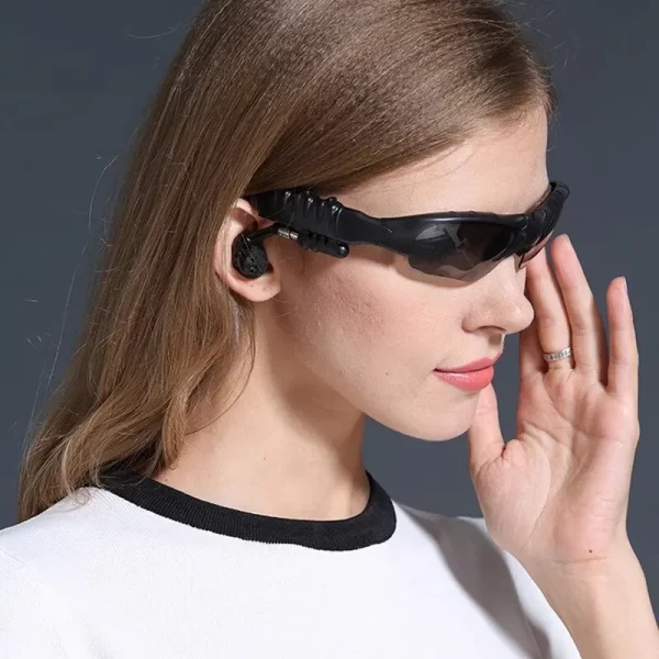 Stereo Earphones Wireless Headset with Mic Glasses Sunglasses for Driving Cycling Sports Noise Reduction Headphones - Imagem 6