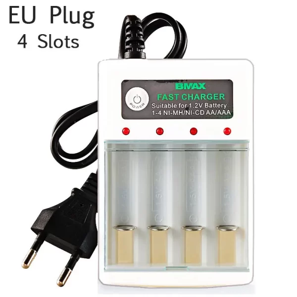 R$ 17,99R$ 46,1461% de desconto
Compra internacional, +R$ 9,04 de imposto estimado 
Carregador de pilhas AA/AAA com 4 compartimentos 220V para bateria recarregável de 1,2V, carregador rápido com adaptador de proteção de capa, acessório - Imagem 6
