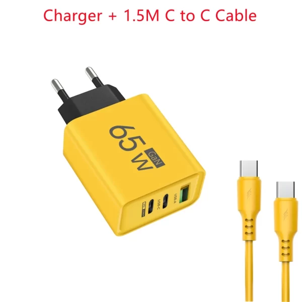 65w gan usb carregador rápido tipo c pd carregador de carregamento rápido adaptador de alimentação do telefone móvel para iphone 14 15 pro xiaomi samsung oneplus - Imagem 15