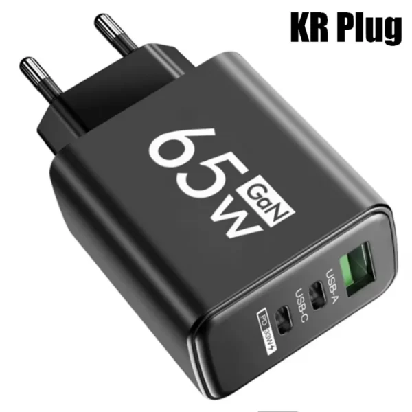 65w gan usb carregador rápido tipo c pd carregador de carregamento rápido adaptador de alimentação do telefone móvel para iphone 14 15 pro xiaomi samsung oneplus - Imagem 11