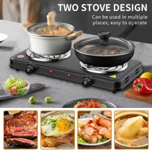 Fogão elétrico de ferro de 2000 W, placa de aquecimento, 220 V, fogão de cozinha portátil, aquecedor de café, leite, sopa, durável, ajustável, rápido
