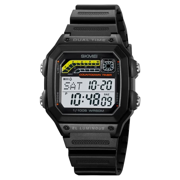 Skmei Men Military Countdown Chrono Stopwatch Wristwatch 5Bar Waterproof Alarm Clock Back Light Digital Sport Watch Reloj Hombre - Imagem 12