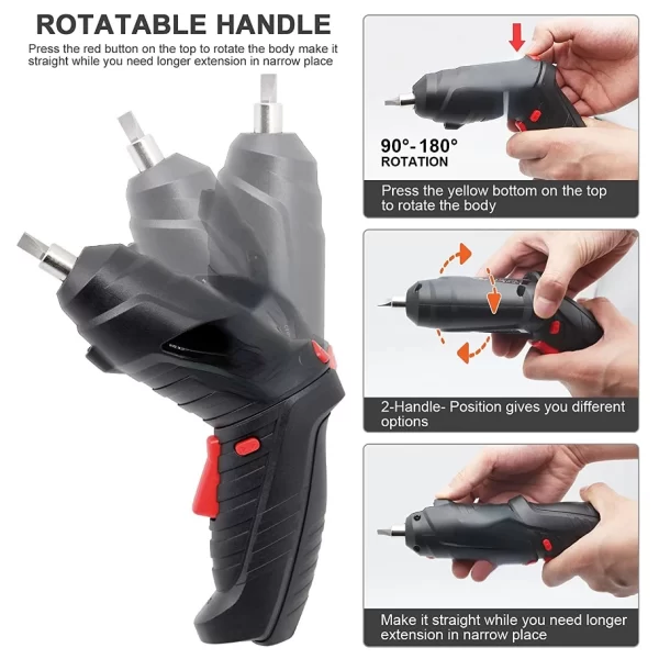 3.6v Power Tools Household Maintenance Repair 500mAh Lithium Battery Mini Household Electric Drill Rotated Cordless Screwdriver - Imagem 2