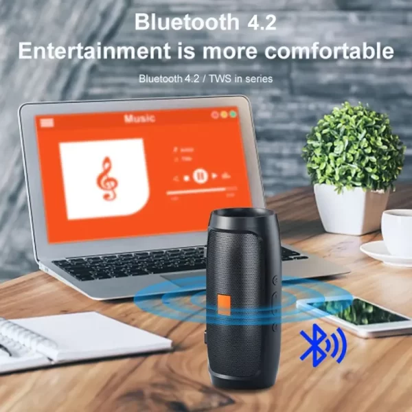 Alto-falante Bluetooth duplo estéreo externo Tfusb reprodução FM transmissão de voz subwoofer portátil 50 alto-falante sem fio - Imagem 2