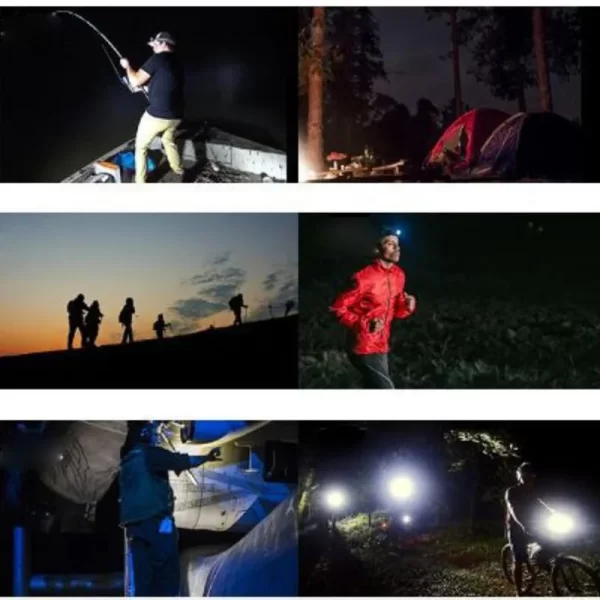 Portable Mini XPE+COB LED Headlamp USB Rechargeable Use 18650 Battery Head Lamp Camping Fishing Headlight Flashlight Torch - Imagem 5