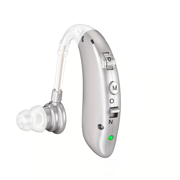 Rechargeable Digital Hearing Aid Adjustable Tone Best Sound Amplifier Portable Deaf Elderly BTE Hearing Aid - Imagem 10