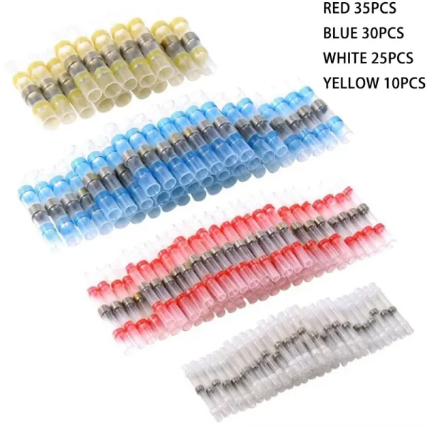 100pcs Waterproof Solder Seal Heat Connector Shrink Butt Connectors Lug Terminals Electrical Wire Car Insulated Terminal - Imagem 7