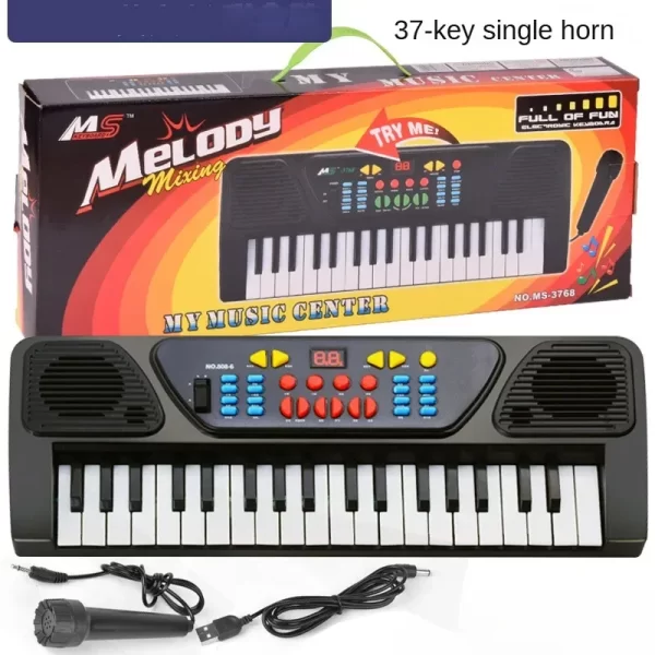 31/61 Keys Children Electronic Keyboard Piano with Microphone Beginner Musical Instrument Organ Educational Toys Gift for Kids - Imagem 2
