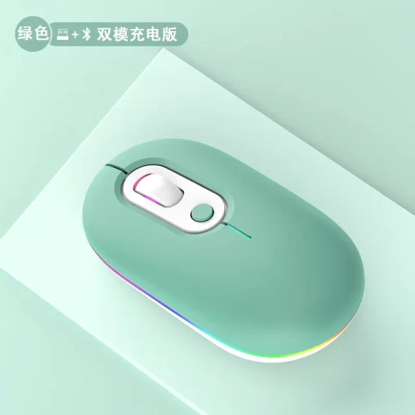Wireless Mouse RGB Rechargeable Bluetooth Mouse 2.4G Silent Mause Ergonomic Mini Mouse USB Optical Mice For PC laptop Computer - Imagem 12
