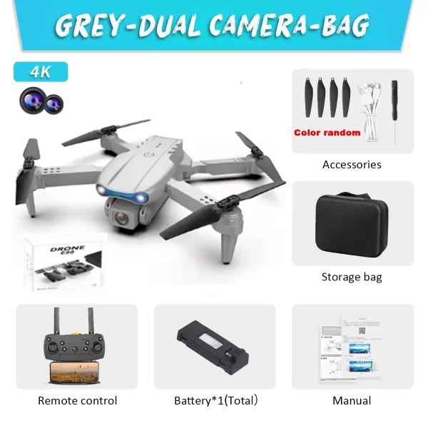 E99 Pro Drone Quadcopter Remote Control Handle Four Axis Aircraft HD 6K Photography UAV Altitude Fixation Helicopter Toys - Imagem 9