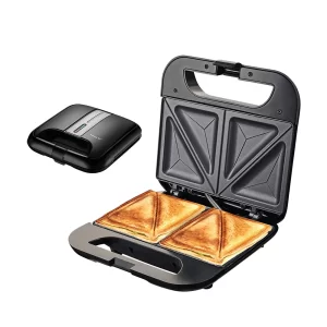 Panini Sandwich Maker, 2in1 Breakfast Sandwich Machine, Household Grilled Cheese Maker, Non Stick Fast Baking Waffle Maker 750W