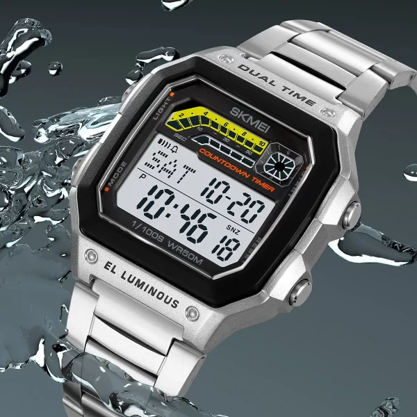 Skmei Men Military Countdown Chrono Stopwatch Wristwatch 5Bar Waterproof Alarm Clock Back Light Digital Sport Watch Reloj Hombre - Imagem 2