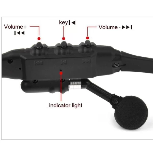 Stereo Earphones Wireless Headset with Mic Glasses Sunglasses for Driving Cycling Sports Noise Reduction Headphones - Imagem 5