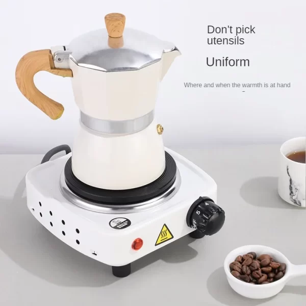 500W Electric Tea Warmer Stove Portable Cast Iron Hot Plate Coffee Milk Heater Adjustable Temperatur Induction Cooker - Imagem 4