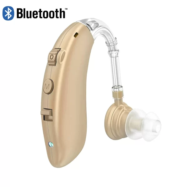 Rechargeable Digital Hearing Aid Adjustable Tone Best Sound Amplifier Portable Deaf Elderly BTE Hearing Aid - Imagem 14