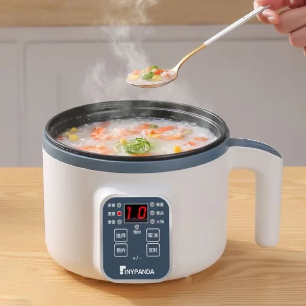 Panela elétrica de arroz de 1,7 L, camada dupla, 220 V, multicooker, antiaderente, inteligente, mecânica, panela de arroz a vapor para casa - Imagem 3