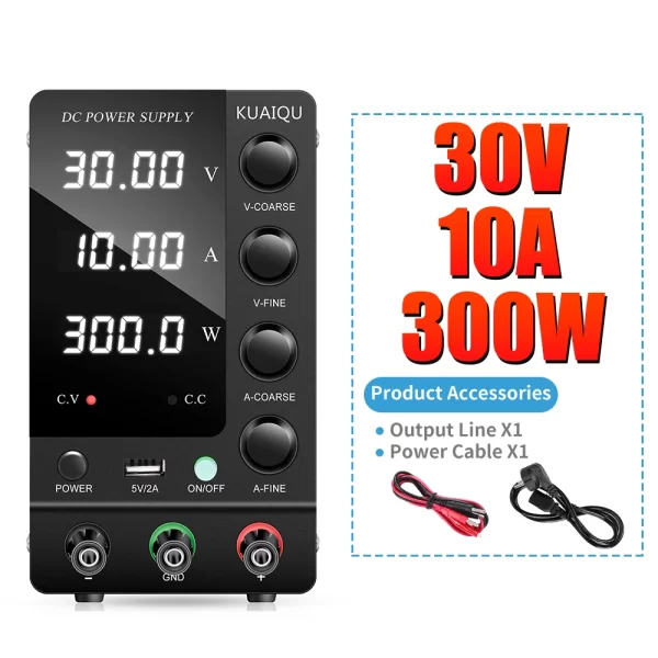 30V 10A DC Fonte de alimentação com display digital ajustável Mini fontes de alimentação de laboratório Regulador de tensão 60V 5A 120V 3A 32V 6A - Imagem 7