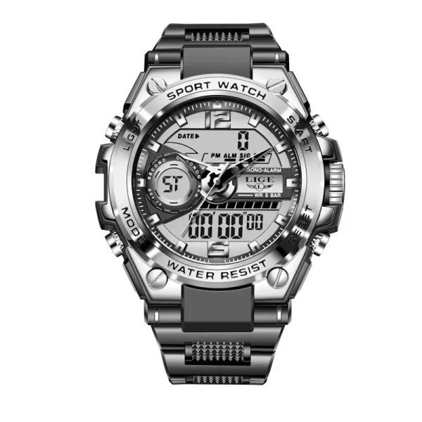 LIGE Men Military Watch Digital 50m Waterproof Wristwatch LED Quartz Clock Sport Watch Male Big Watches Men Relogios Masculino - Imagem 7