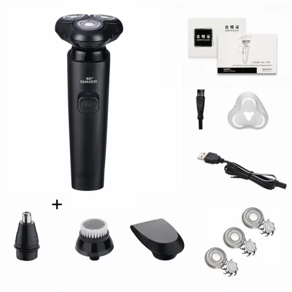 Barbeador Elétrico Barbeador Elétrico Máquina de Cortar Pelos Corporais Máquina de Barbear para Homens Mulheres Máquina de Cortar Barba Rotativa Aparador À Prova D'água - Imagem 16