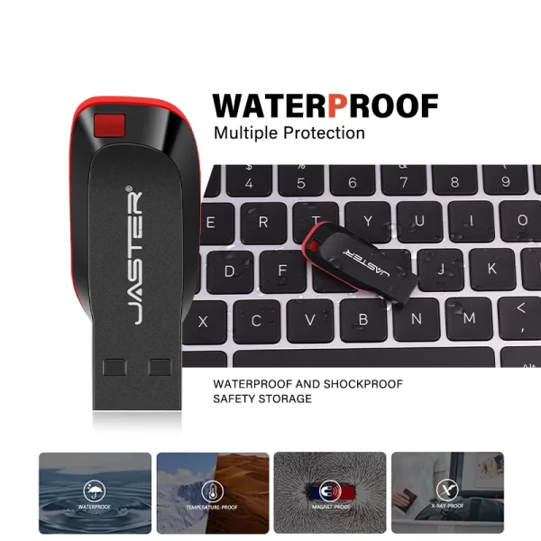Pen drive USB de plástico JASTER 128 GB, chaveiro, Memory Stick, 64 GB, mini pen drive, 32 GB, preto, presente criativo para empresas, 16 GB, 8 GB, 4 GB - Imagem 6