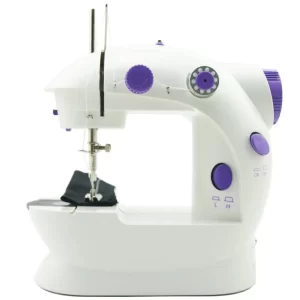 Máquina de costura doméstica 202Mini Máquina de costura portátil com cortador de luz Pedal Máquina de costura portátil com luz noturna