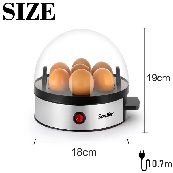 Convenient Egg CookerElectric Egg Cooker 7pcs Egg SteamerEgg CookerKitchen Cooking ToolsEgg CookerAuto-Off Function 350W Sonifer - Imagem 6
