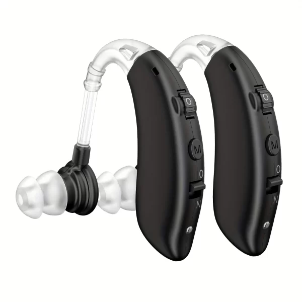 Rechargeable Digital Hearing Aid Adjustable Tone Best Sound Amplifier Portable Deaf Elderly BTE Hearing Aid - Imagem 21