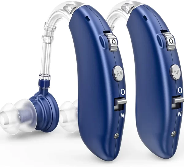 Rechargeable Digital Hearing Aid Adjustable Tone Best Sound Amplifier Portable Deaf Elderly BTE Hearing Aid - Imagem 9