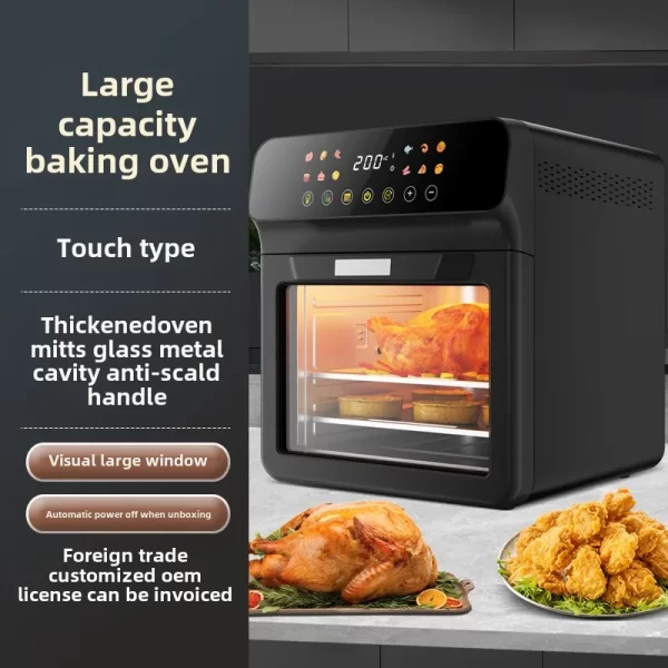 Forno inteligente multifuncional de grande capacidade personalizado, fritadeira de ar quadrada, forno de micro-ondas novo, multifuncional elétrico quadrado - Imagem 3