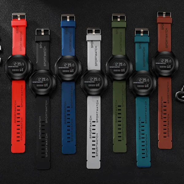 POSHI Sport Watch for Man Luxury Digital Wristwatch Stopwatch Luminous with Date Week Original Waterproof Clock free shipping - Imagem 4