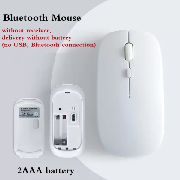 Wireless Mouse RGB Rechargeable Bluetooth Mouse 2.4G Silent Mause Ergonomic Mini Mouse USB Optical Mice For PC laptop Computer - Imagem 9