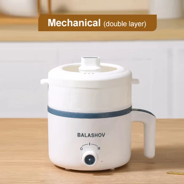 Panela elétrica de arroz de 1,7 L, camada dupla, 220 V, multicooker, antiaderente, inteligente, mecânica, panela de arroz a vapor para casa - Imagem 9